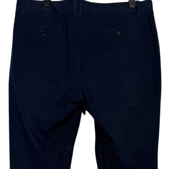 J. Crew High Rise Straight Ankle Wide Leg Stretch Trouser Pants Pockets 12 Blue - Picture 5 of 15